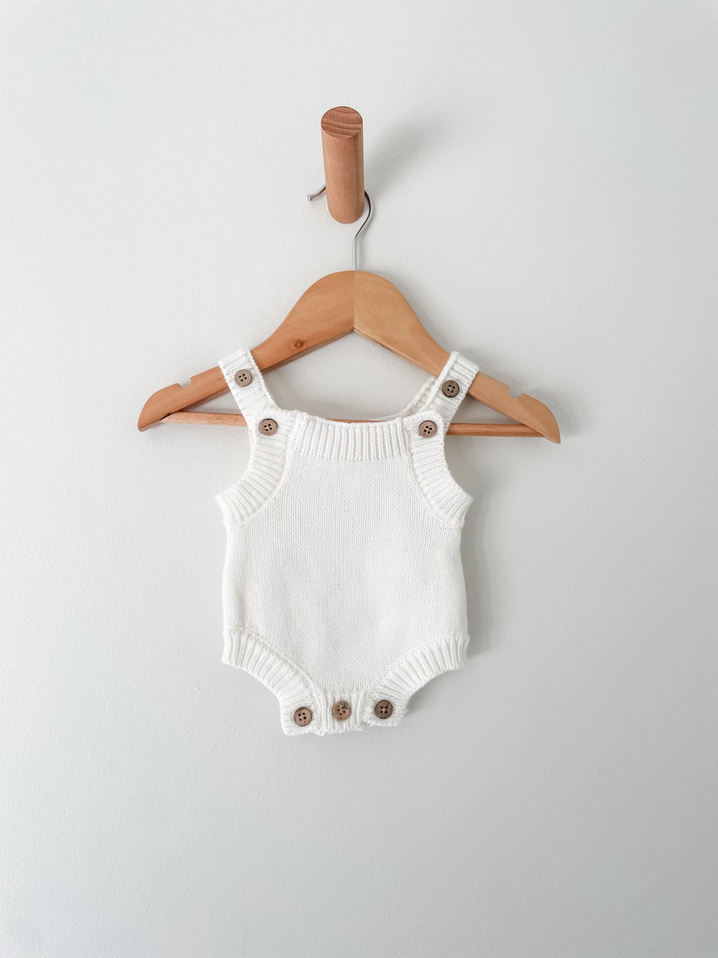 Floral Daisy Initial Knit Romper