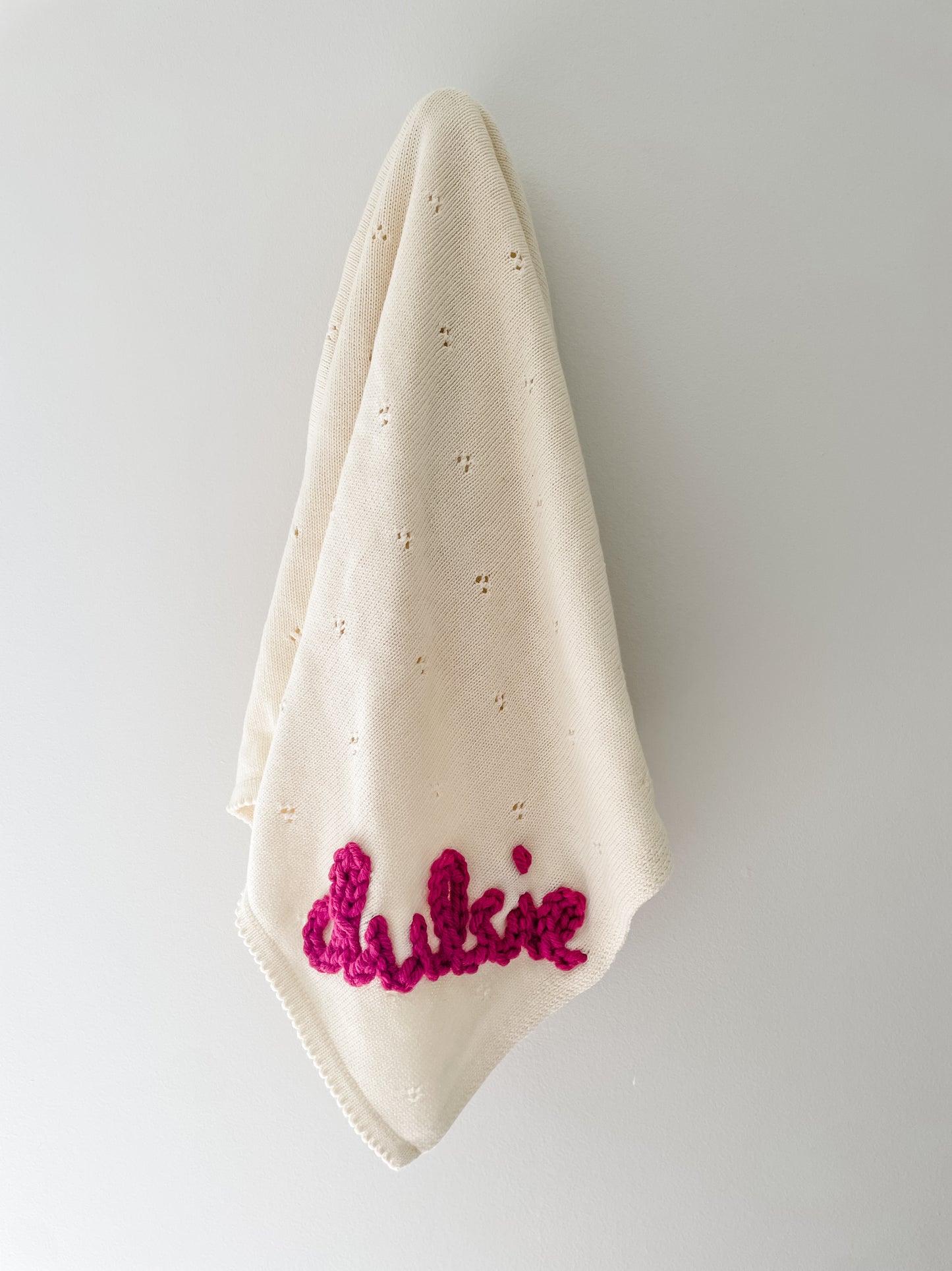 Plain Personalised Blankets- Chunky Yarn