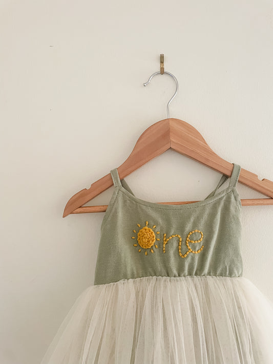 "One" Lap Around the Sun Dress