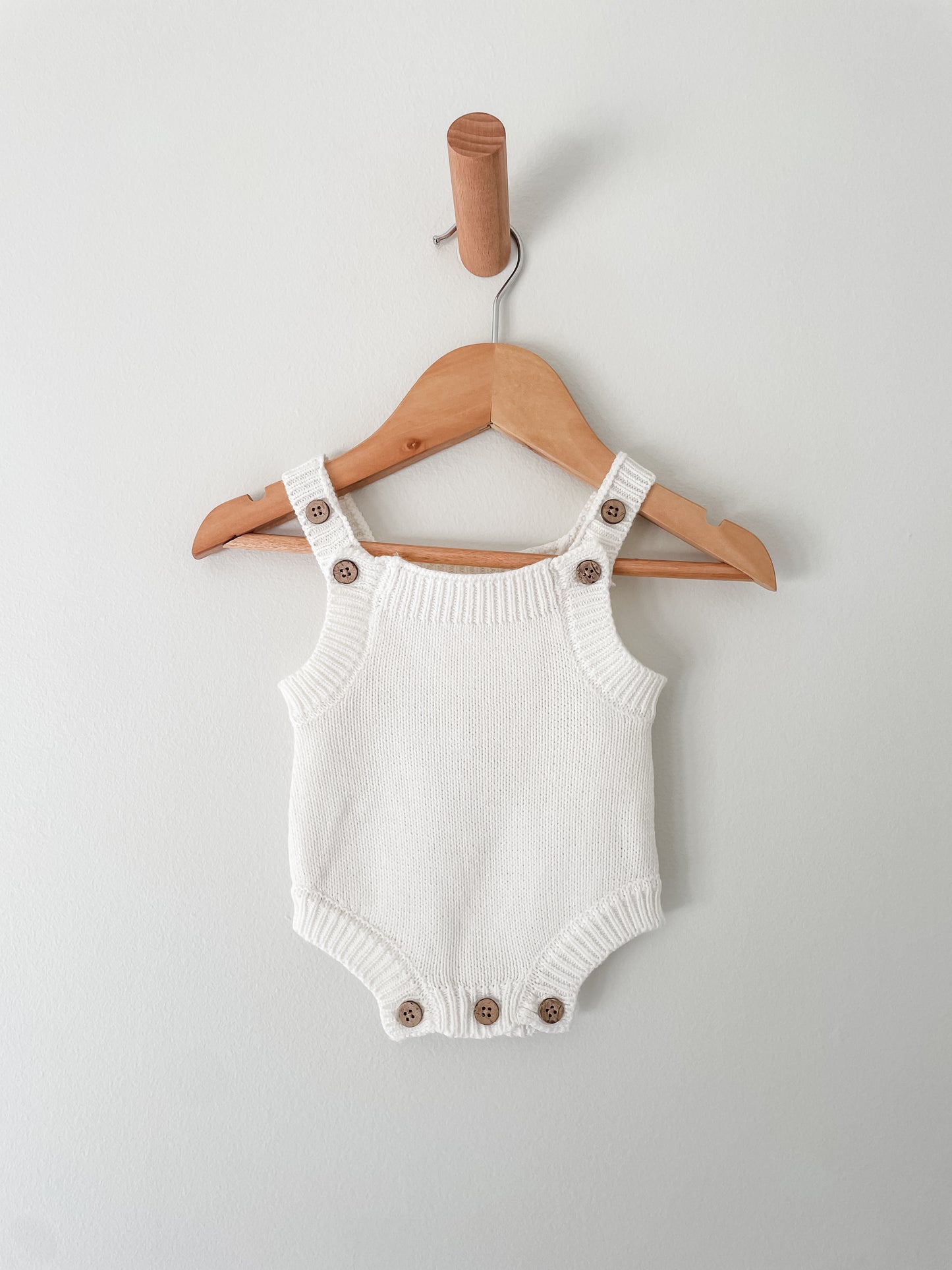 Floral Daisy Initial Knit Romper