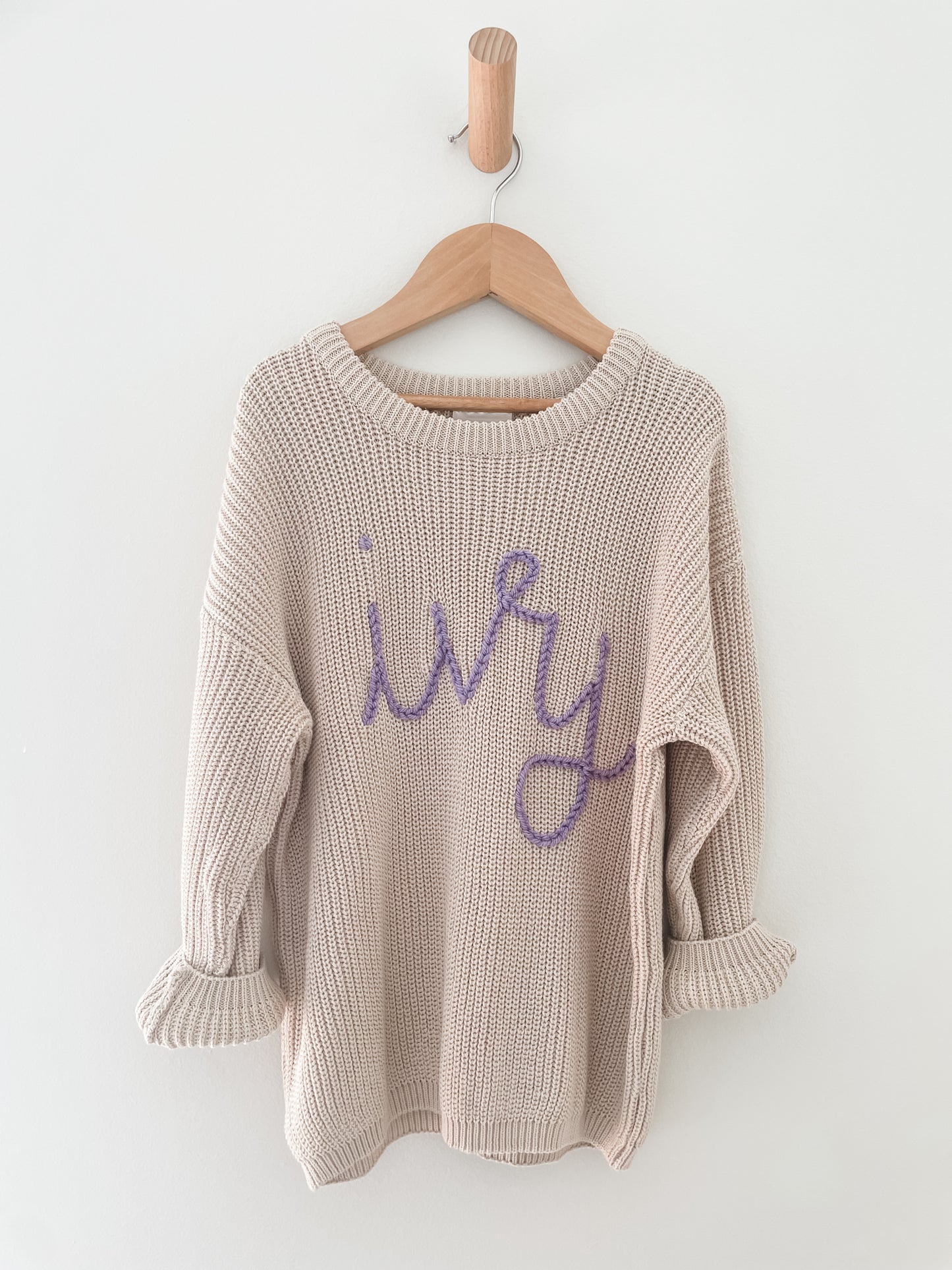 Personalised Jumper- Thin Yarn