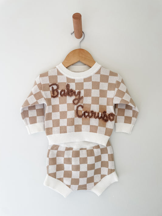 Checkered Jumper Set